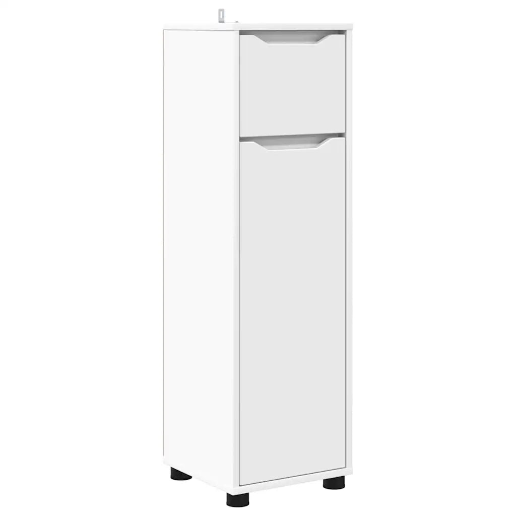 Set di mobili per il bagno 4 pcs Bianco Legno multistrato