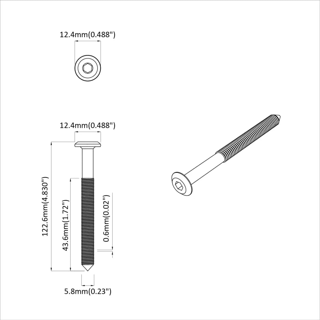 Vite 800 pz Argento M6 x 120 mm Acciaio CFW9927691