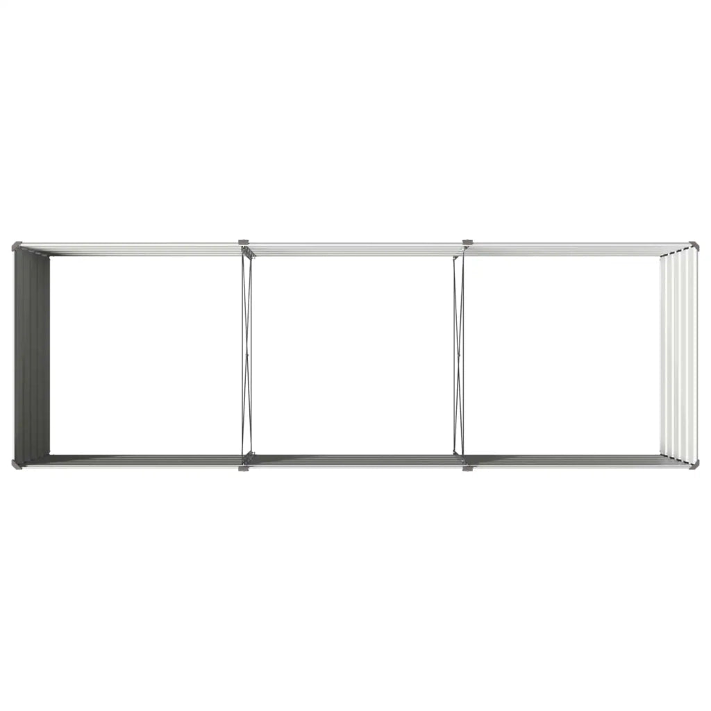 Letto rialzato da giardino Grigio 240 x 80 x 55 cm 8006409