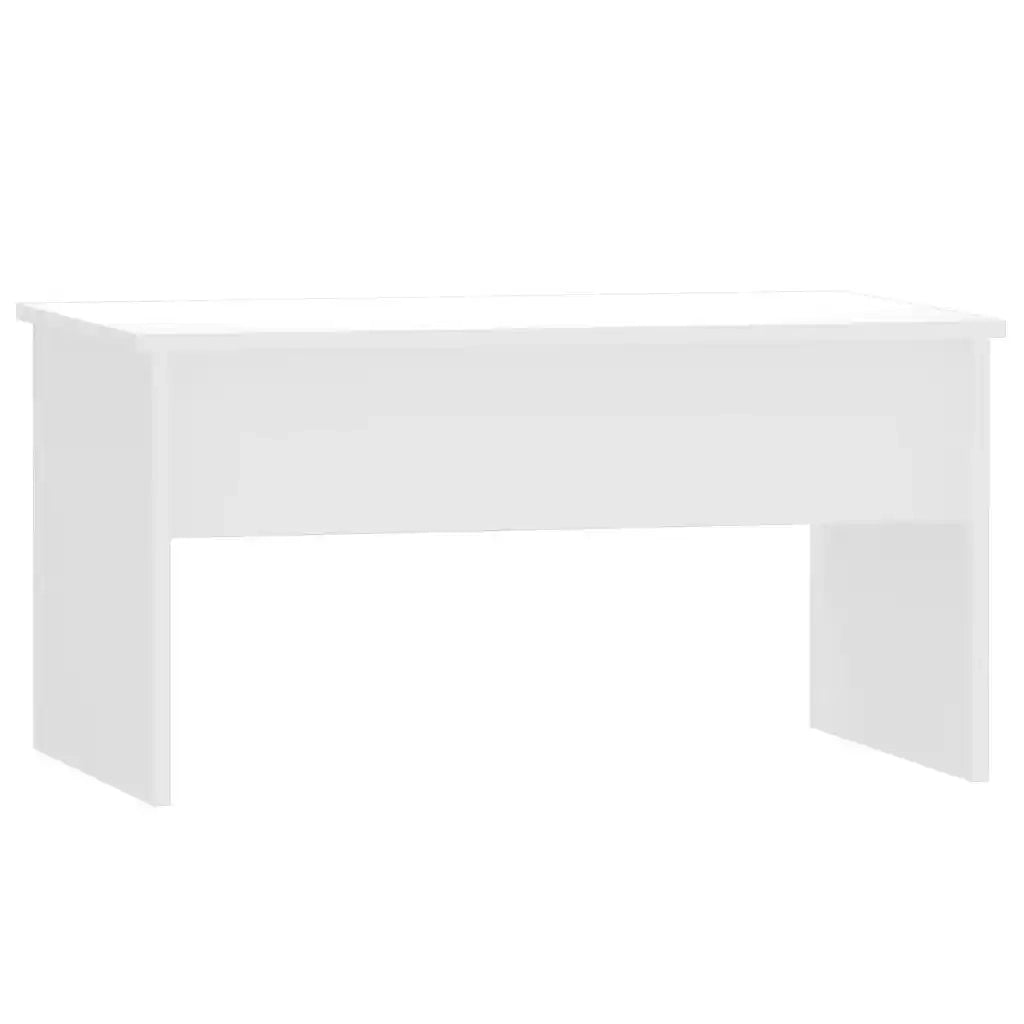 Tavolino Salotto Bianco Lucido 80x50,5x41,5cm Legno Multistrato 809644
