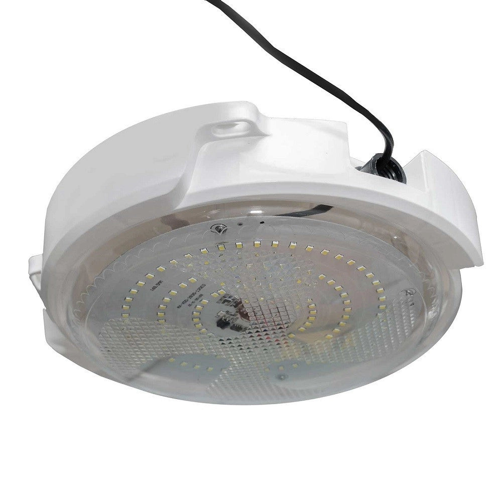Trade Shop - Plafoniera Solare Lampada Sensore Crepuscolare Tonda 60w Dimmerabile Telecomando -