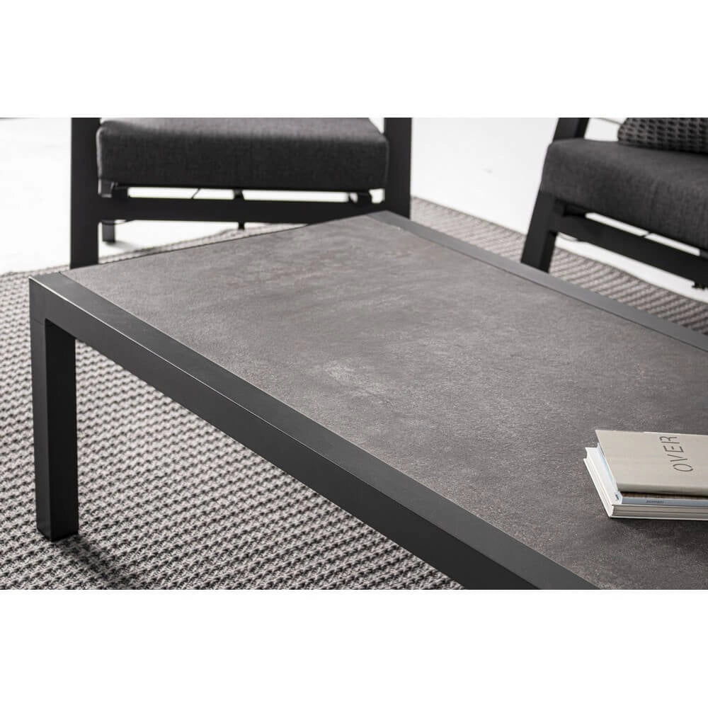 Tavolino da Giardino in Alluminio con Piano in Ceramica 120x70 - BREEZE