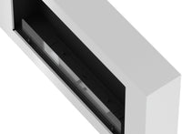 Camino a Bioetanolo da Parete 100x56 cm Murall 1000 Bianco con Vetro