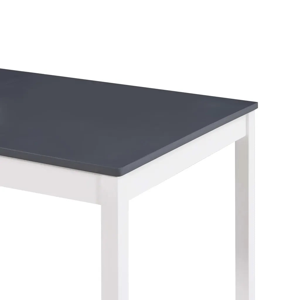 Tavolo da Pranzo Bianco e Grigio 180x90x73 cm in Legno di Pino 283406
