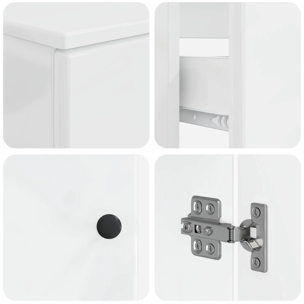 Set di armadietti da bagno in 3 pezzi BREDA Bianco Lucido 3417805