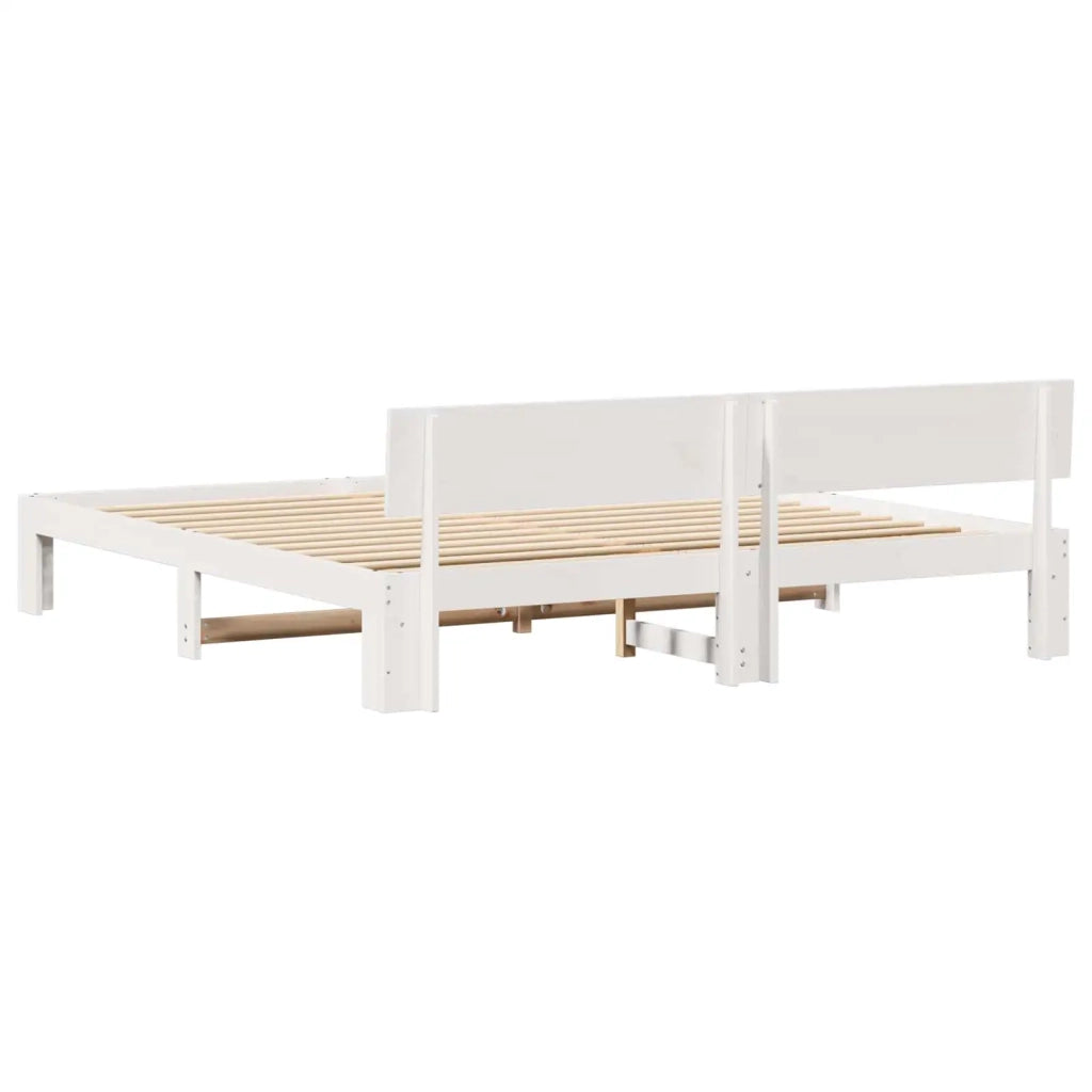 Struttura del letto Bianco 180 x 200 cm Pino massello 872642