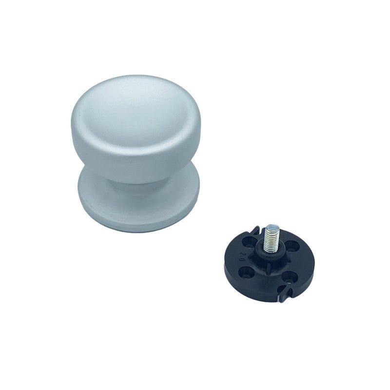 Pomolo fisso per porta SAGUATTI 174/70EB in alluminio argento satinato