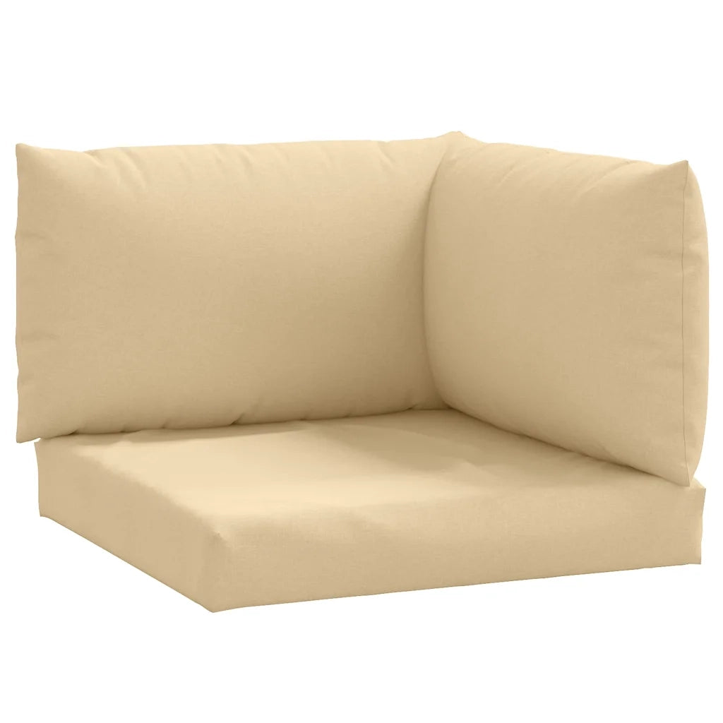 Cuscini per Pallet 3 pz Beige MÃ©lange in Tessuto