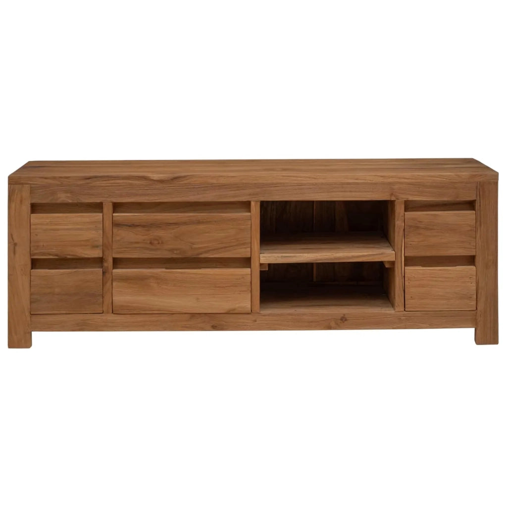 Mobile TV 110 x 30 x 40 cm Naturale Legno di teak solido 42024263