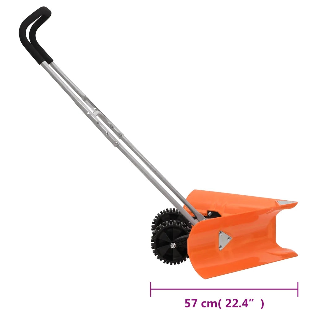 Pala da Neve Doppio Angolo Manico Allungabile Arancione Acciaio CFW4889058