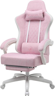 Sedia da gaming, ergonomica con cuscino a molle insacchettate, braccioli e poggiapiedi articolati, sedia per computer ergonomica con schienale alto con supporto lombare PW