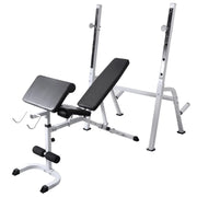 Panca Multifunzione con Rack Bilanciere e Set Manubri 90 kg 275372