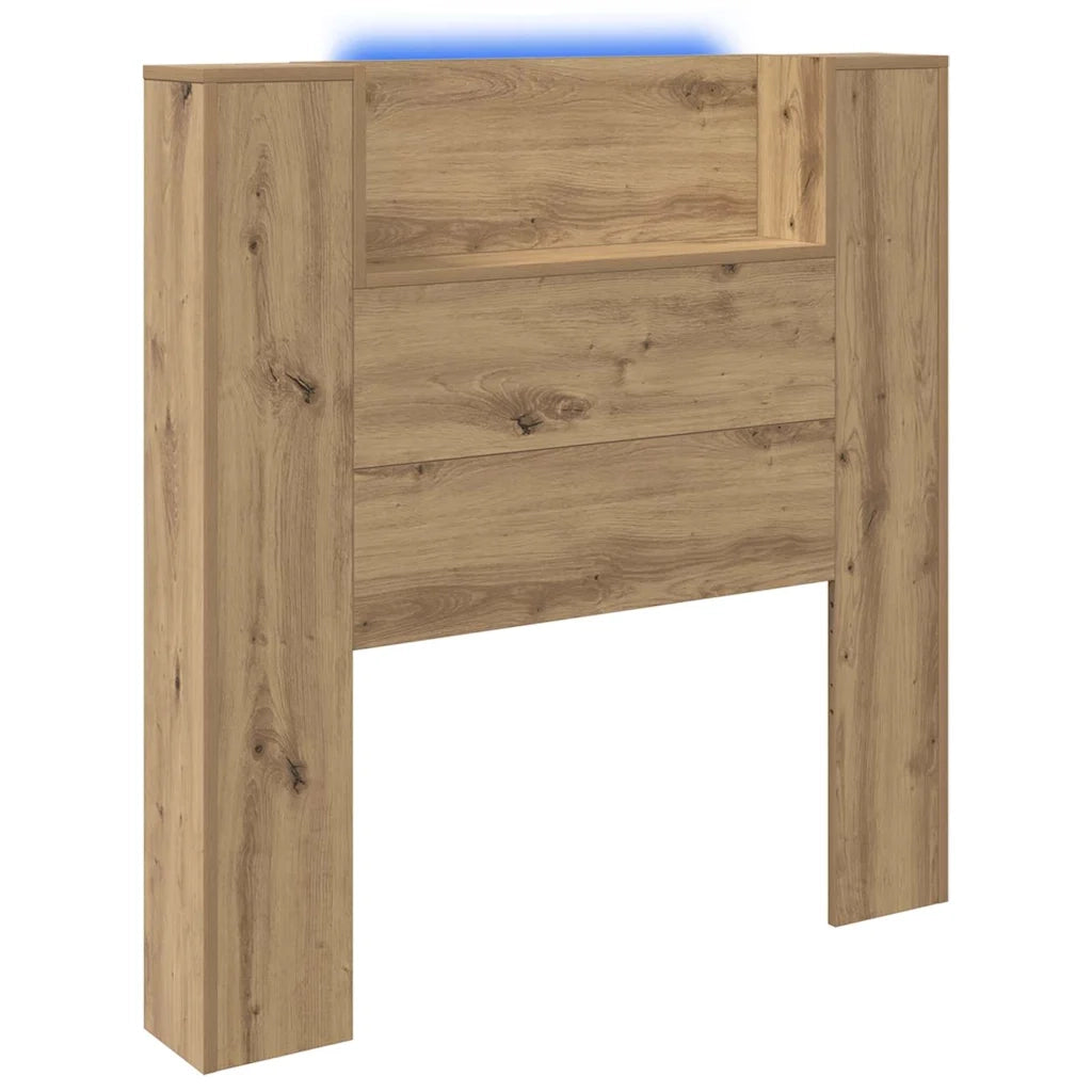 Testiera con lo scaffale-Testata contenitore Rovere artigianale 100 x 15 x 103,5 cm 640841