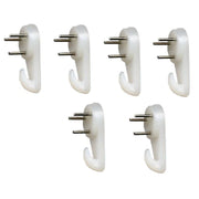 Trade Shop - Set 6 Pezzi Ganci Gancio Per Quadri Quadro Da Parete In Nylon Con Chiodini 3 Cm -