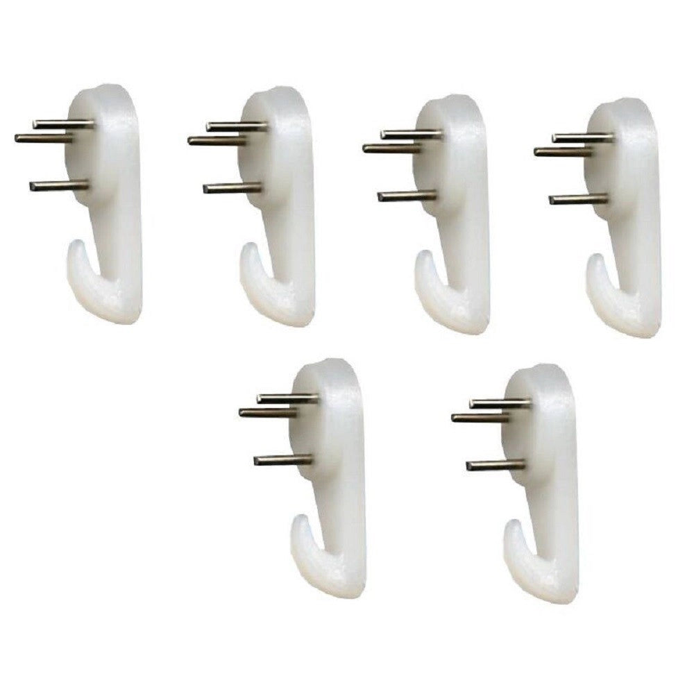 Trade Shop - Set 6 Pezzi Ganci Gancio Per Quadri Quadro Da Parete In Nylon Con Chiodini 3 Cm -