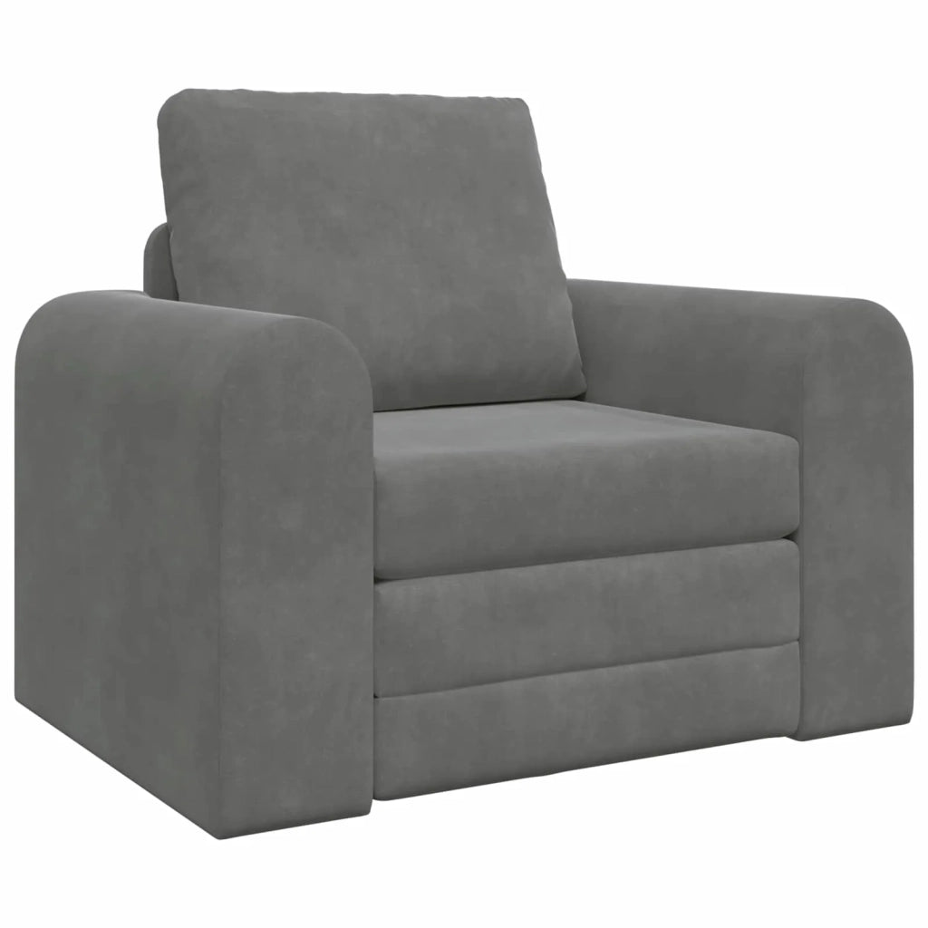 Divano letto | Sof¨¤ letto | Letto singolo Grigio scuro 98 x 71 x 83 cm Velluto