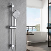 Douchestang RVS 68cm con maniglia di regolazione a pedale con guanciali di regolazione per la parete dimensioni: 68 x 2,2cm, chromato.