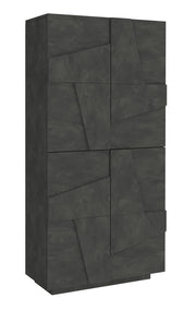 Scarpiera 4 ante L 81.2 x H 167.6 x P 39.2 cm 32 paia, antracite