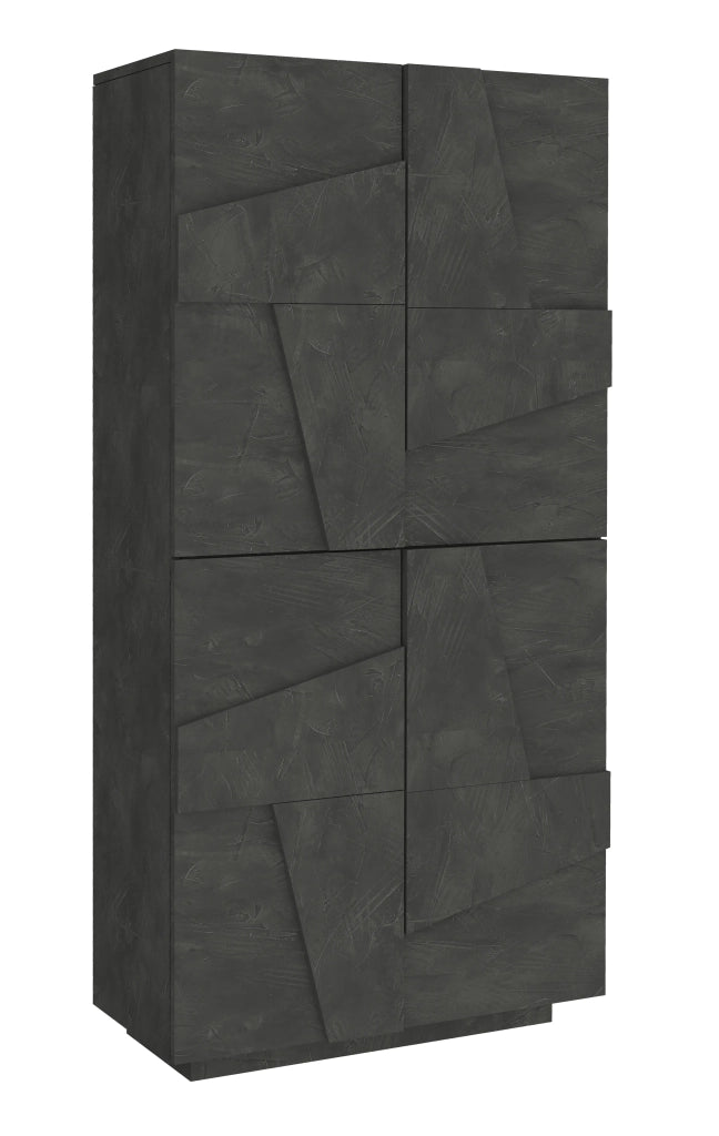 Scarpiera 4 ante L 81.2 x H 167.6 x P 39.2 cm 32 paia, antracite