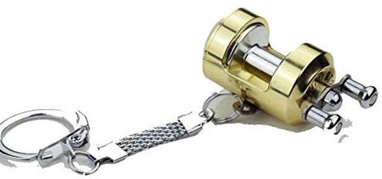 Sostegno per le chiavi Miniaturo Trolling Rullo - Hanger per le chiavi da pesca - Decorativo Sostegno per le chiavi - Materiale Duraturo - Regalo per gli Appassionati di Pesca - Design Lucido - Accessorio per la Pesca