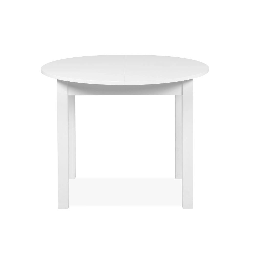 Tavolo rotondo allungabile Coburg 100 colore bianco 100x76x100 cm.