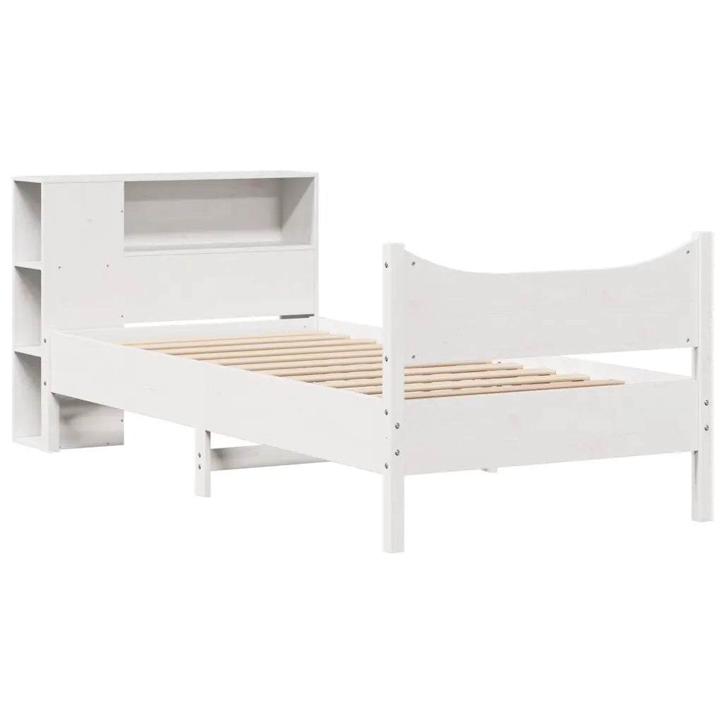 Giroletto senza Materasso Bianco 75x190 Legno Massello di Pino 3323324