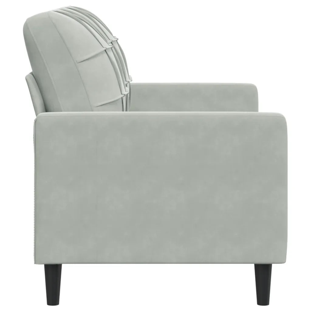 Divano a 2 Posti-Sofa 2 Posti Grigio Chiaro 120 cm in Velluto 403573