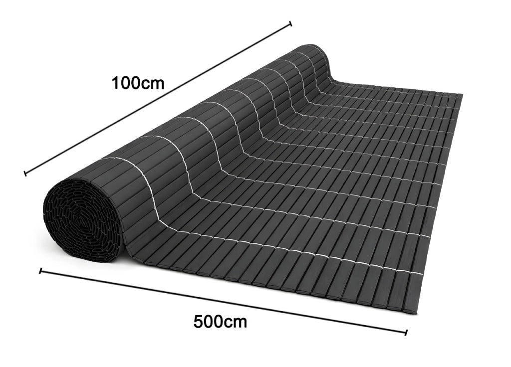 Rotolo Arella PVC Rete Recinzione Listelle Frangivista Da Esterno - 100x500 - Antracite