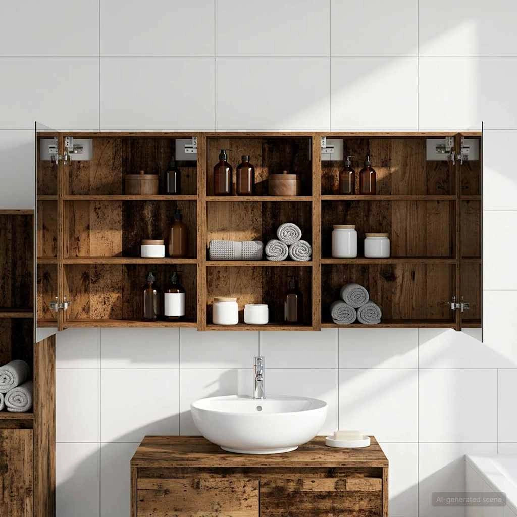 Set di Armadi da Bagno 3 pz 140 x 14,5 x 70 cm 3403782