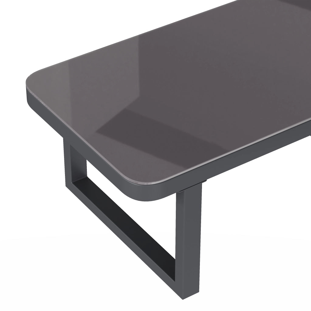 Set Divano da Giardino Angolare con Tavolino ¨C MINIMAL ¨C Polyrattan Grigio, 6 Posti