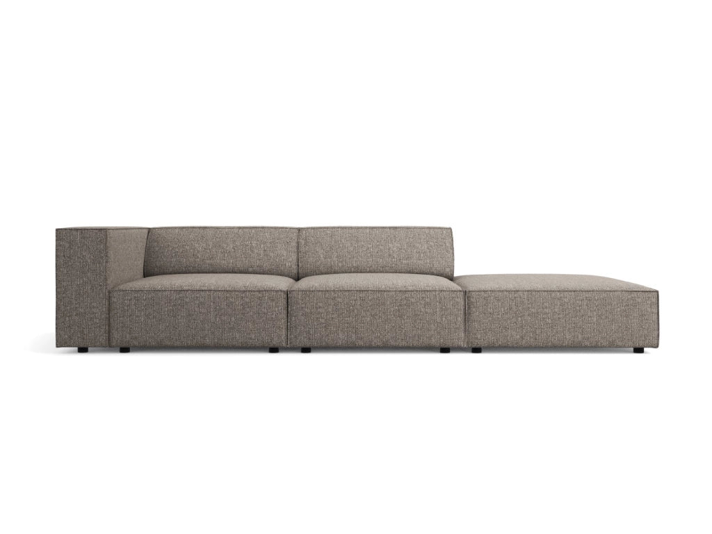 Cosmopolitan Design - Divano destro "Arendal" 4 posti in ciniglia grigio 