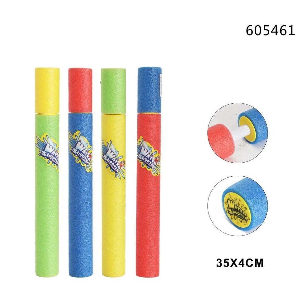 Trade Shop - Pistola Ad Acqua 35x4 Cm Tubo Sparatutto In Schiuma Gioco Estivo Spiaggia 605461 -
