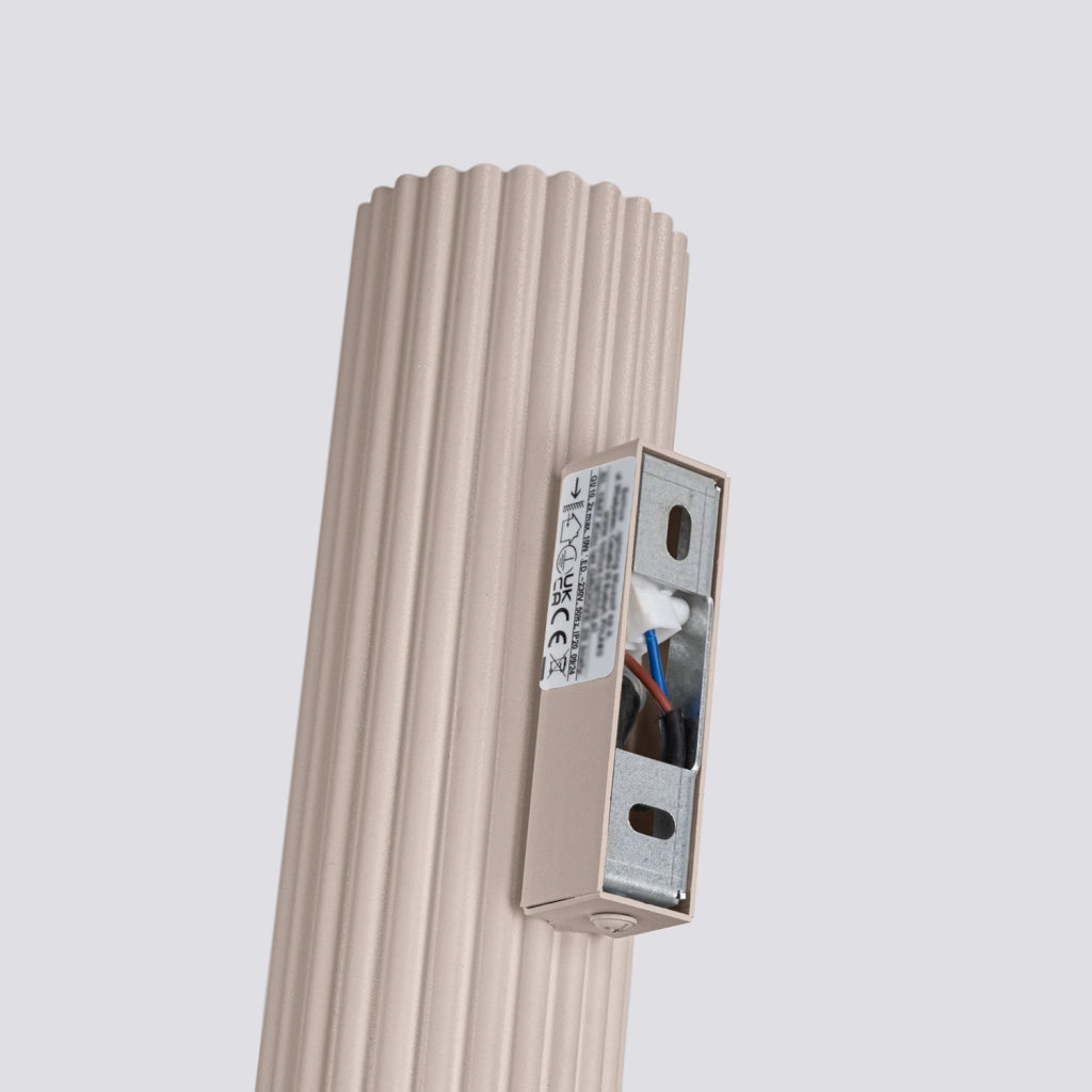 Applique moderna GRAVIO taupe tubo 20cm su-giù 2xGU10
