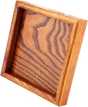 Dienblad in legno quadrato per arredamento e tavola da pranzo - Mocha - 18 * 18cm
