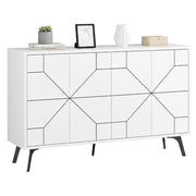 Madia Earl, Credenza 4 Ripiani, 123x35x62h cm Bianco