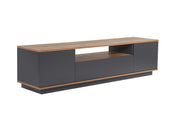 Porta TV in legno "Veramont" - 180 x 44 x 44 cm - Grigio antracite