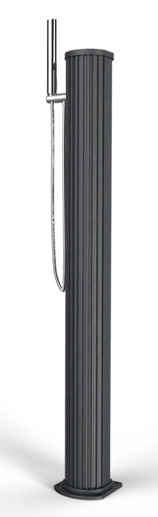 Doccia Solare da Esterno Giardino 20L Miscelatore e Doccetta Mobile Arkema Jolly Go Grigio Antracite