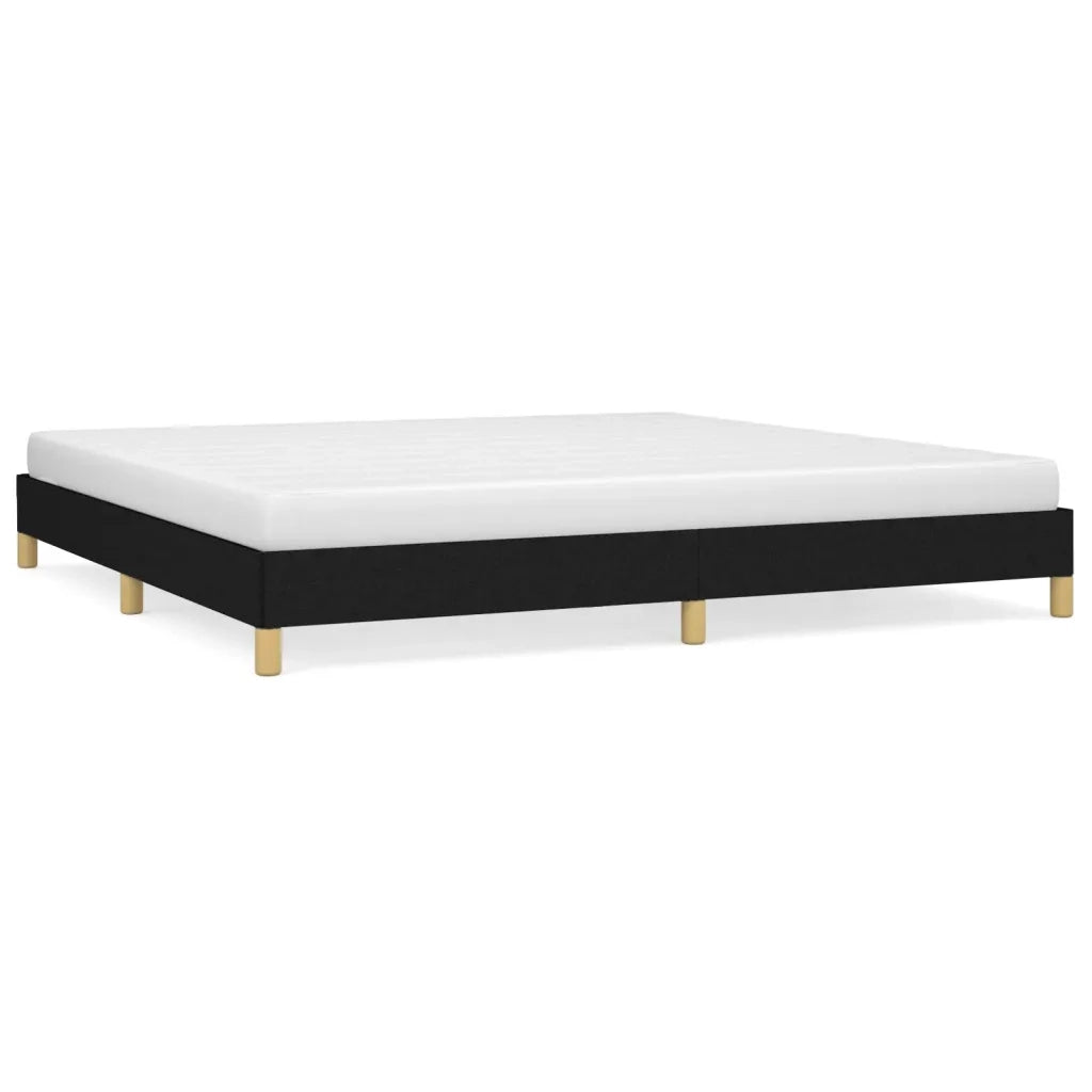 Giroletto senza Materasso Nero 200x200 cm in Tessuto 346844