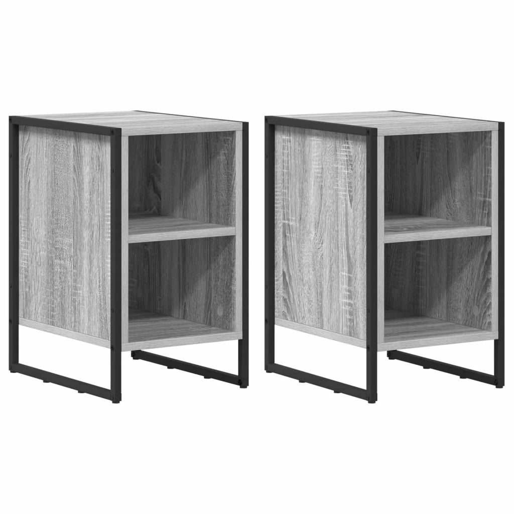 Comodino 2 pcs Grigio Sonoma 39.5 x 30 x 50 cm