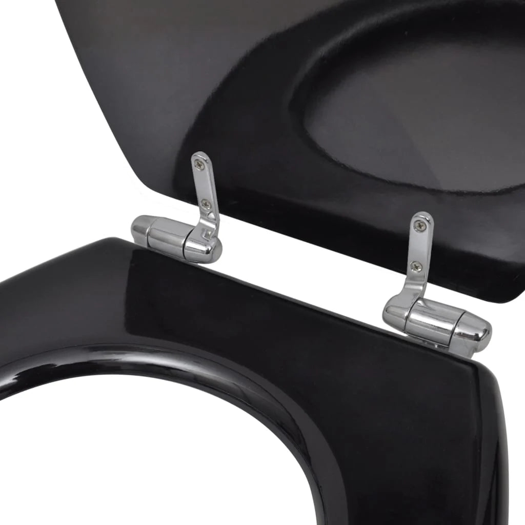 Sedile WC con coperchio a chiusura ammortizzata struttura in MDF nero 02_0002876