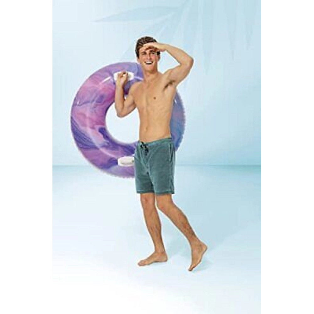 Trade Shop - Ciambella Gonfiabile Nature Mare Piscina 91cm Con Maniglie Colori Assortiti 56267 -