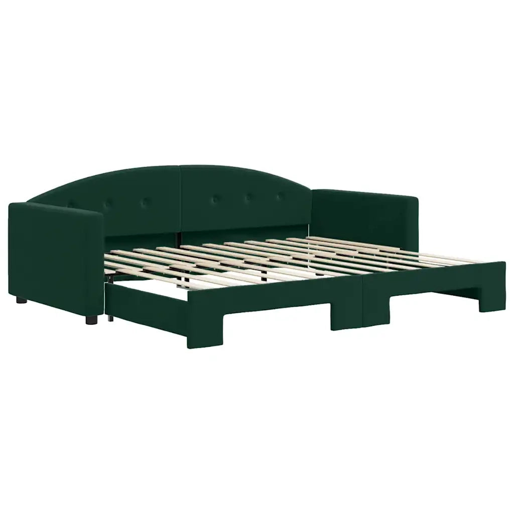 Divano Letto con Letto Estraibile-Sofa Letto-Daybed Verde Scuro 90x200cm Velluto 795953