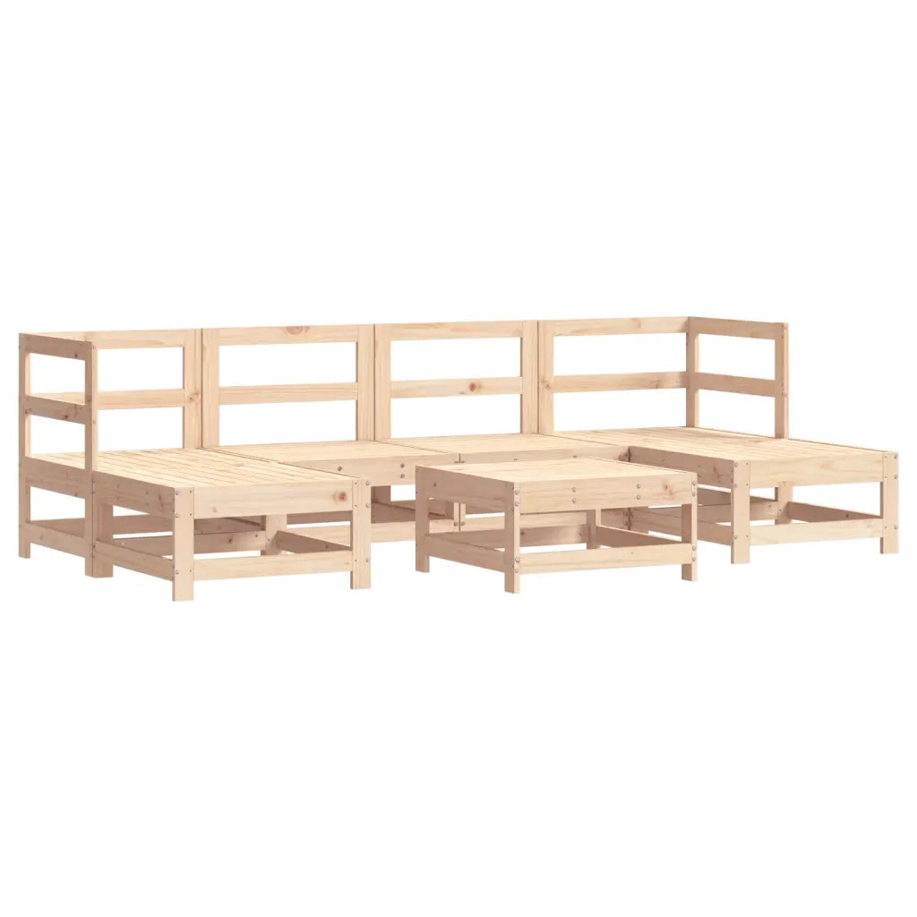 Set Salotto da Giardino 7 pz in Legno Massello di Pinocod mxl 118170
