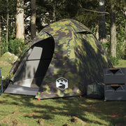 Tenda da Campeggio a Cupola 2 Persone-Tenda per Escursionismo Mimetica Impermeabile 573203