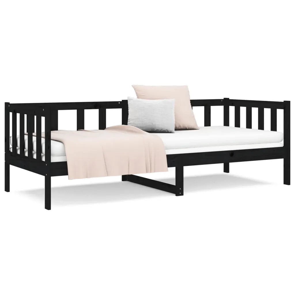 Dormeuse Nera 90x190 cm in Legno Massello di Pino 814648