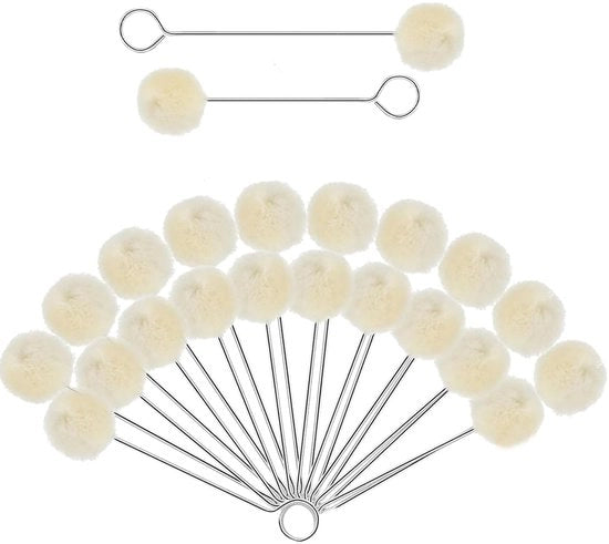 Balkwasten 20 pezzi - Manico in lana/metallo - 12,5 cm/15 cm - Vernici/Lacchi/Smalti - Materiale di alta qualità - Attività di fai da te - Pennello per stucco