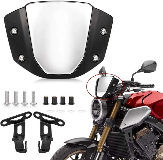Parasole Robusti per Motocicletta - Adatto per CB650R 2019-2023 - Costruito in Alluminio di Alta Qualità - Installazione Facile - Materiale Duraturo - Per Paraurti