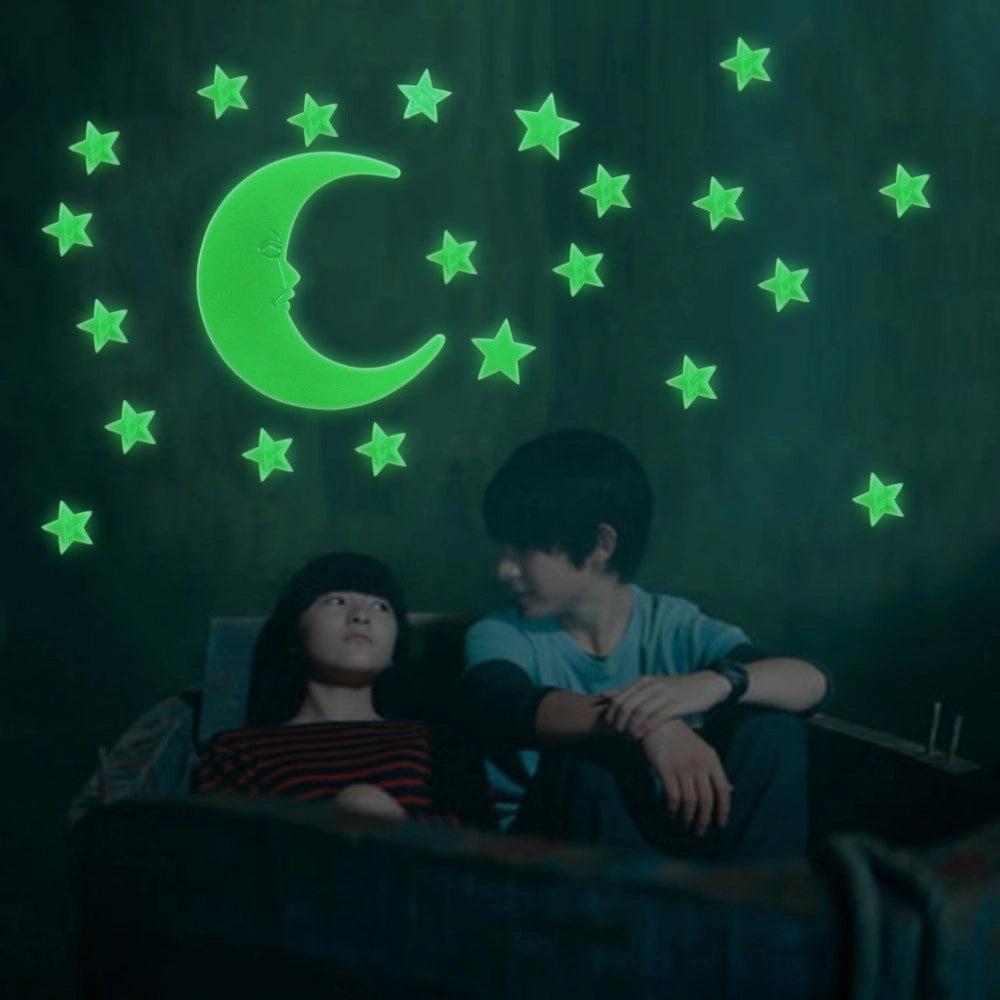 Trade Shop - Stelle Stella Glow Fluorescenti Decorazione Arredo Stanze Brillano Al Buio -
