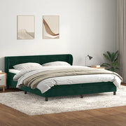 Giroletto a Molle con Materassi Verde Scuro 180x220 cm Velluto 3317664