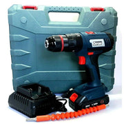 Trade Shop - Trapano Avvitatore A Batteria Litio A Percussione 20v Doppia Batteria + Valigia -